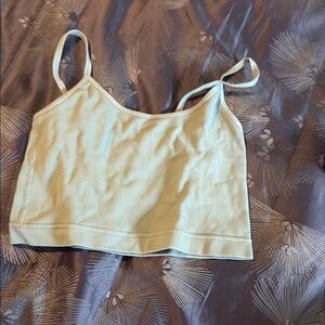 Garage White Fitted Crop Camisole